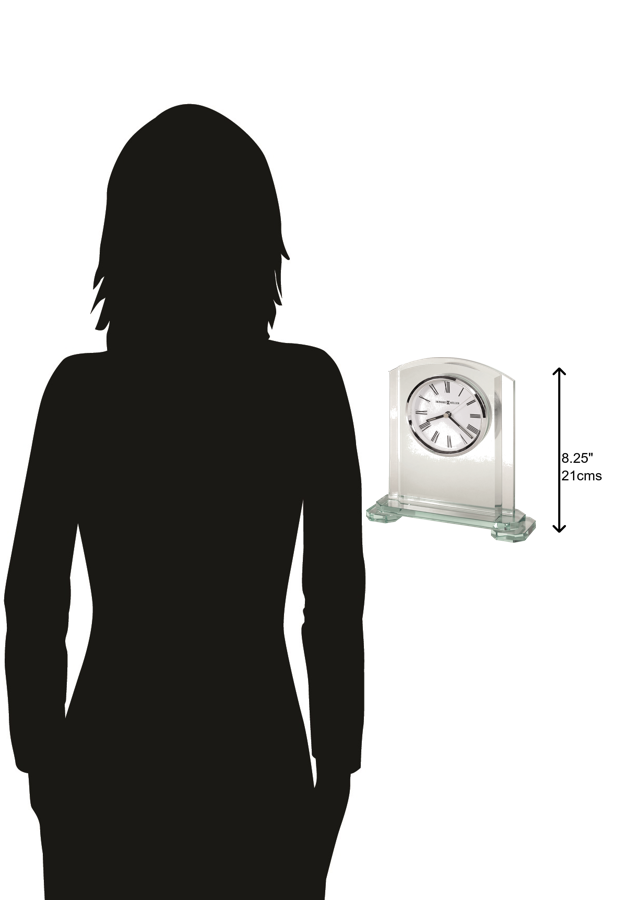 Hekman Furniture 645752 Stratus Tabletop Clock - Elegant Glass Design With Roman Numerals & Quartz Movement For Luxury Decor  Stratus Tabletop Clock 645752