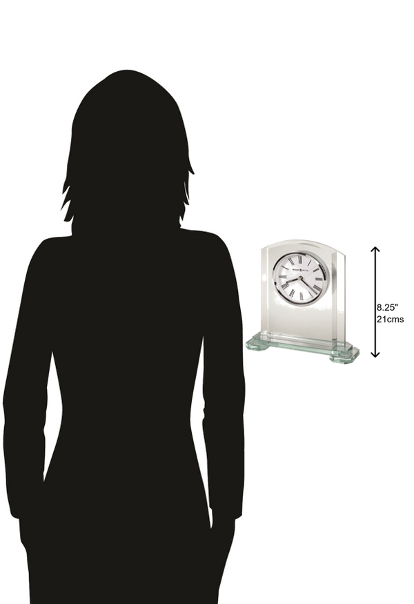 Hekman Furniture 645752 Stratus Tabletop Clock - Elegant Glass Design With Roman Numerals & Quartz Movement For Luxury Decor  Stratus Tabletop Clock 645752