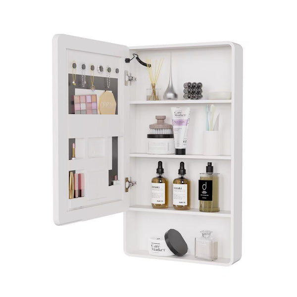 English Elm Led Medicine Cabinet with Anti-fog Mirror Warm Lighting Aluminum Wall Mount Bathroom W3083P451437