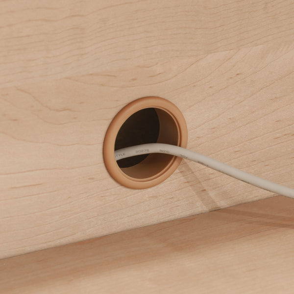 English Elm Storage Credenza Brown Finish with Full-Extension File Drawer, Cord Management, Adjustable Shelf, Durable 70.9" L B356P402753