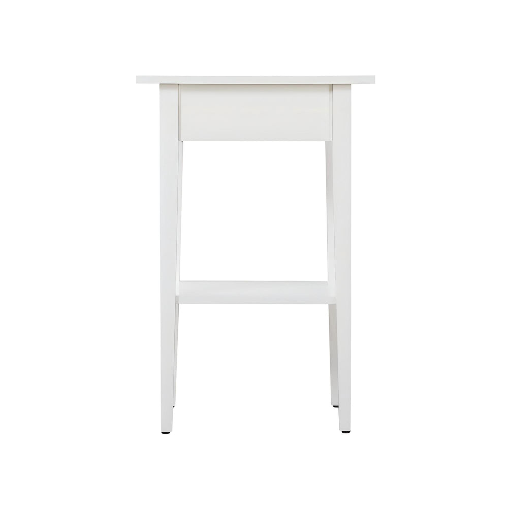 English Elm Sleek White Nightstand 28"H x18"W x14"D – Minimalist Modern Particleboard, Durable, Easy Assembly, Bright Finish B078112079
