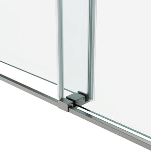 English Elm 60*66" Frameless Double Sliding Shower Door with 10mm Tempered SGCC Glass, Leak-Free 304 Stainless Hardware Brushed Nickel T3177P320584