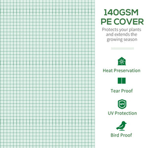 English Elm Outsunny Walk-in Tunnel Hoop Greenhouse Galvanized Steel Frame with Mesh Ventilation W2225P229421