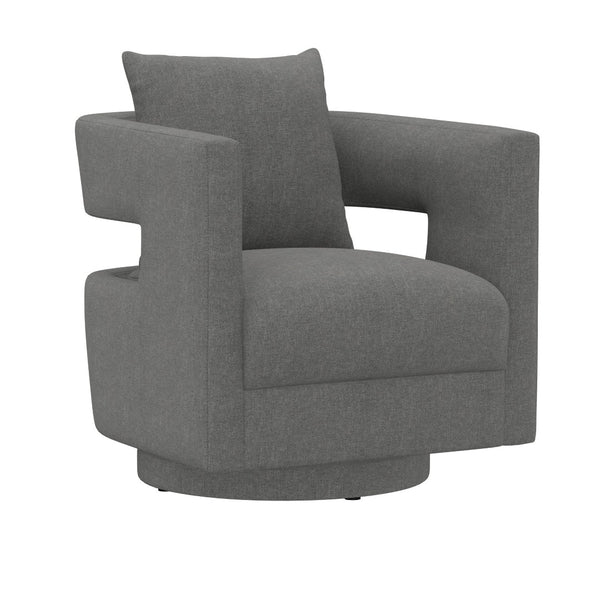 English Elm Wallace & Bay - Gray Swivel Chair - Modern Comfort In Versatile Flint Fabric, Perfect For Living Room & Home Office B361P384443-GIGA