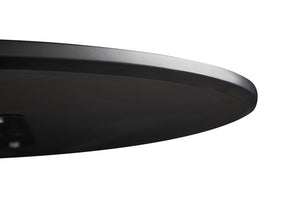 English Elm Round Round Dining Table 31.5" Black Tulip Design Modern Pedestal Table for Small Spaces, Seats 2-4 W2720P204035