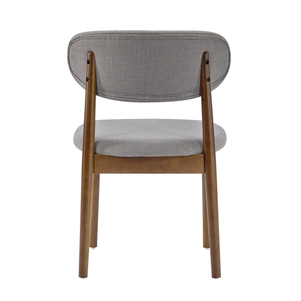 English Elm Christopher Knight Home® - Contemporary Grey Upholstered Side Chair Set Of 4 With Walnut Legs & Curved Back For Versatile Use N768P331579G_4