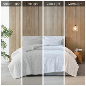 English Elm Full/Queen Laurie Plush to Sherpa Comforter Set – Hypoallergenic Down Alternative, OEKO‑TEX Soft Warmth, Machine Washable B035100014