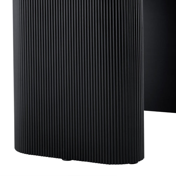 English Elm Table And Chair Set - Modern Black Wood Grain Dining Table With 4 Light Gray Pu Chairs, Stylish & Durable W1151S04183-GIGA