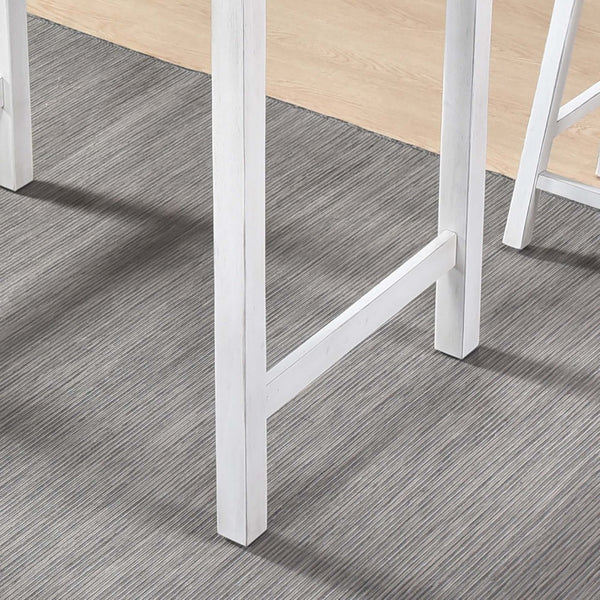 English Elm [3-Piece] Stylish Counter Height Dining Set With Space-Saving Stools, Easy-Clean Gray Wood Finish W2537P211105-GIGA