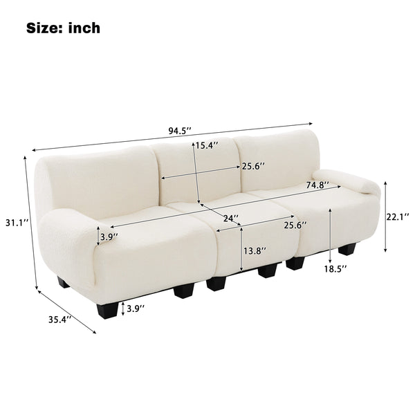 English Elm Oversized Chenille Chaise Lounge Deep Seat Sculptural Armrests Modern Living Room Retreat N763P326131A