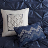 Madison Park Laurel Transitional 7 Piece Tufted Comforter Set MP10-2242 Navy