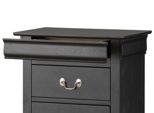 English Elm Elegant Traditional Storage Dresser with Durable Particle Board Construction, 33"H x 60"W x 18"D, Chic Finish, Timeless Appeal Black 53 L x 24 W x 19 H B078108215