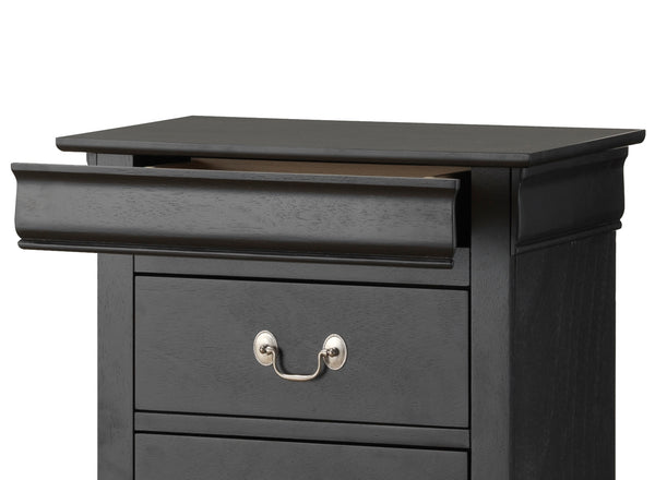 English Elm Elegant Traditional Storage Dresser with Durable Particle Board Construction, 33"H x 60"W x 18"D, Chic Finish, Timeless Appeal Black 53 L x 24 W x 19 H B078108215
