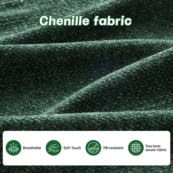 English Elm Modular U-Shaped Sectional Couch With Ottoman, Soft Chenille, Ergonomic Comfort For Any Space W714S01403