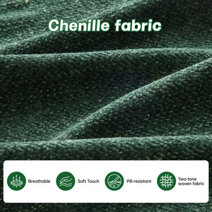 English Elm Modular L-Shaped Sectional Sofa With Ottoman, Soft Chenille, Ergonomic Design For Versatile Comfort W714S01402