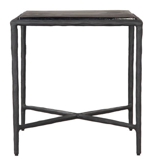 Zuo Modern Cloe Side Table Black - Modern Recycled Glass Design For Stylish Living Room & Bedroom Decor Black Recycled Sand Cast Glass,Aluminum 110619-zuo-modern