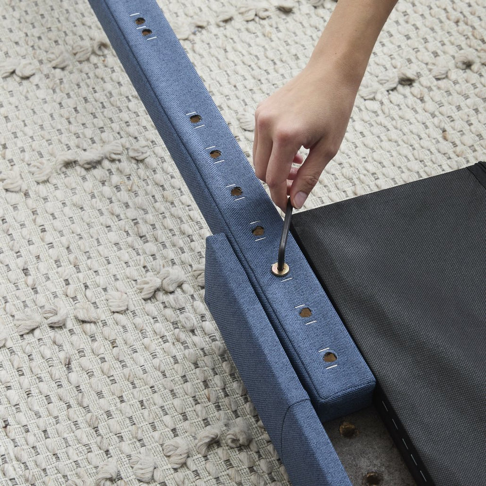 English Elm Gap Home Upholstered Horizontal Channel Headboard Queen Charcoal – Adjustable Height, Linen-Feel Fabric, Durable Frame B350P394814