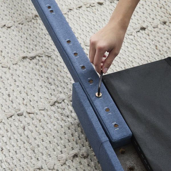 English Elm Gap Home Upholstered Horizontal Channel Headboard Queen Charcoal – Adjustable Height, Linen-Feel Fabric, Durable Frame B350P394814