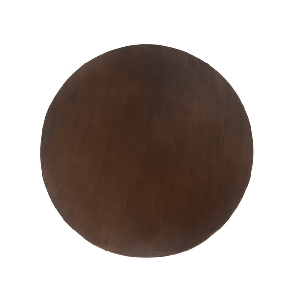 English Elm 16" Ribbed Concrete Outdoor Side Table Hourglass Sculptural Design Patio Accent N767P192100W