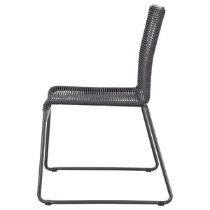 English Elm Jerome Charcoal Woven Rope Stackable Chairs (Set Of 2) - Modern Rustic Design For Any Space B062P344938
