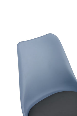 English Elm Modern Dining Chairs Set Of 4 - Stylish Grey Shell Lounge Seat With Golden Steel Legs For Home & Office W370P207512