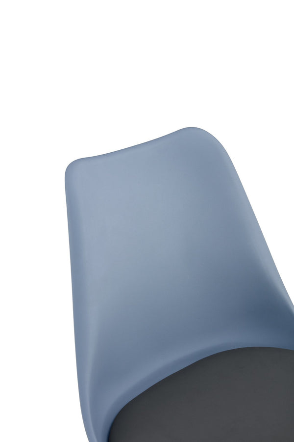 English Elm Modern Dining Chairs Set Of 4 - Stylish Grey Shell Lounge Seat With Golden Steel Legs For Home & Office W370P207512