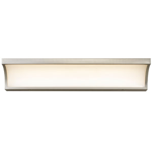 English Elm 24-inches Brushed Nickel Led Vanity Bar with Silk Glass Diffuser for Bath Mirrors B370P444044