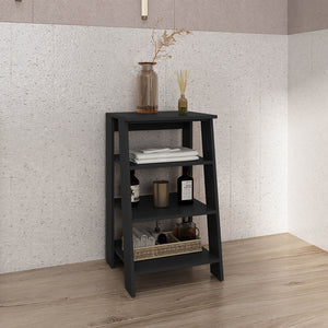 English Elm BATHBI 30" Ladder Shelf Organizer for Bathroom and Living Room – 4-Tier Space-Saving Modern Storage Rack Black 34.7 L x 18.6 W x 3.2 H B070P242495