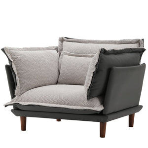 English Elm Modern Chenille Oversized Armchair - Plush Accent Chair For Cozy Living Room, Bedroom & Study W2997P236168