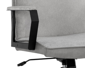 Sunpan Swanson Office Chair - Modern Urban Design with Performance Fabric, Mobility & Stylish Black Legs
