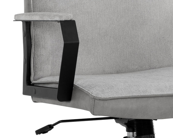 Sunpan Swanson Office Chair - Modern Urban Design with Performance Fabric, Mobility & Stylish Black Legs
