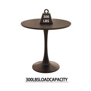 English Elm 31.5" Modern Black Mdf Round Tulip Dining Table Set With 2 Beige Chairs - Perfect For Small Spaces! W2189S00734