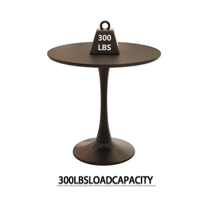 English Elm 31.5 Inch Round Mdf Tulip Pedestal Dining Set with Pu Leather Chairs for Small Spaces W2189S00838