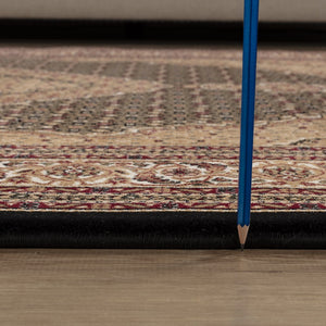 English Elm Manchester Black & Ivory Area Rug - 7'10" X 10'6" - Durable, Stain-Resistant, Pet-Friendly Design B186P316785