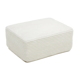 English Elm Corduroy Cloud Ottoman Plush Memory Foam Footrest for Modular Living Room Sectionals Beige W1117P445818