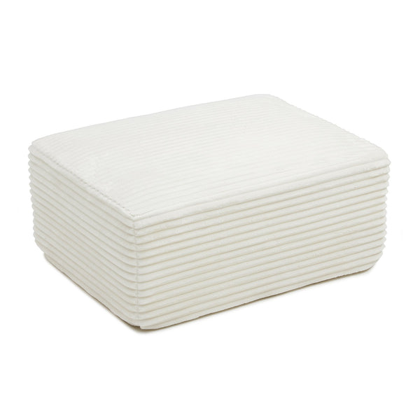 English Elm Corduroy Cloud Ottoman Plush Memory Foam Footrest for Modular Living Room Sectionals Beige W1117P445818