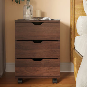 English Elm 3-drawer Rolling Wood File Cabinet with Locking Casters for Home Office Under Desk Brown T3623P434241
