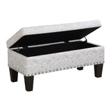 OSP Home Furnishings Clement Storage Bench Scala Fog Silver