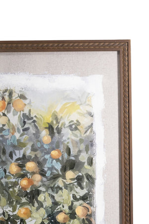 English Elm 31.5x47.2" Tuscan Courtyard Hand-painted Canvas Framed Wall Art Farmhouse Decor W2078P475438