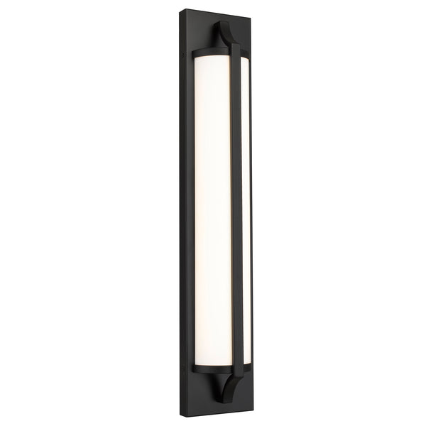 English Elm 24-inches Integrated Led Vanity Bar Light with Selectable Dimmer for Modern Bathrooms Black B370P444048