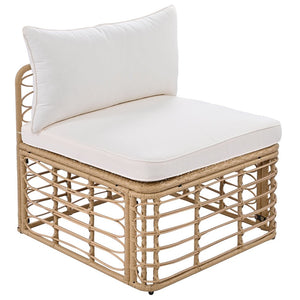 English Elm Go Modular Outdoor Sectional Set Pe Rattan Patio Sofa with Round Coffee Table FG201233AAA