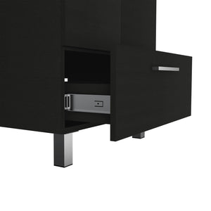 English Elm Othello Single Bathroom Vanity with Four Leg Base Double Door Cabinet Storage B128S00217