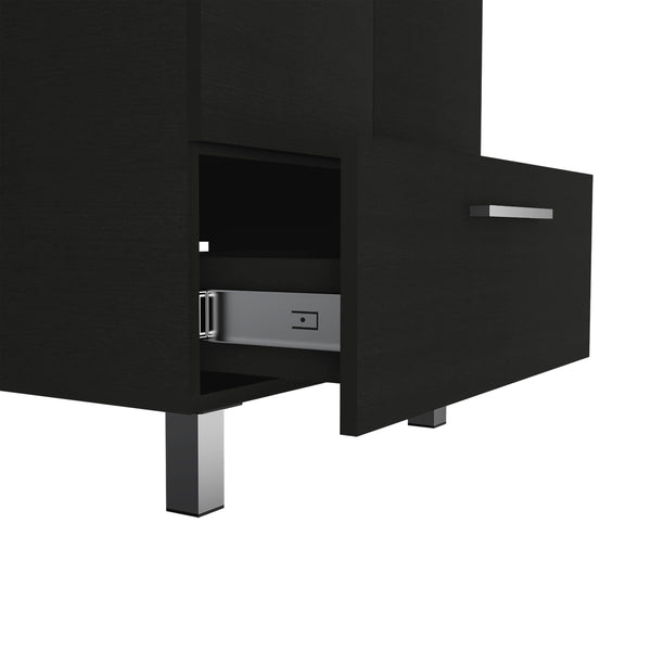 English Elm Othello Single Bathroom Vanity with Four Leg Base Double Door Cabinet Storage B128S00217