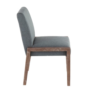 English Elm Carmen Contemporary Chair Set Of 2: Stylish Teal Fabric & White-Washed Wood For Modern Spaces B202S01323