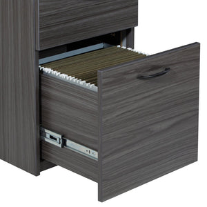 OSP Home Furnishings Napa Under Desk Pedestal with Box File Drawers for Office Organization 36"D NAP-265-SGW