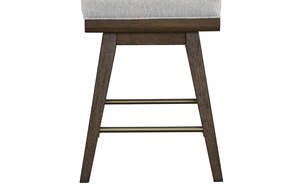 English Elm Latte Swivel Counterstool Set Wood Frame Auto-return Seat for Kitchen Islands Light Brown B2699P469523