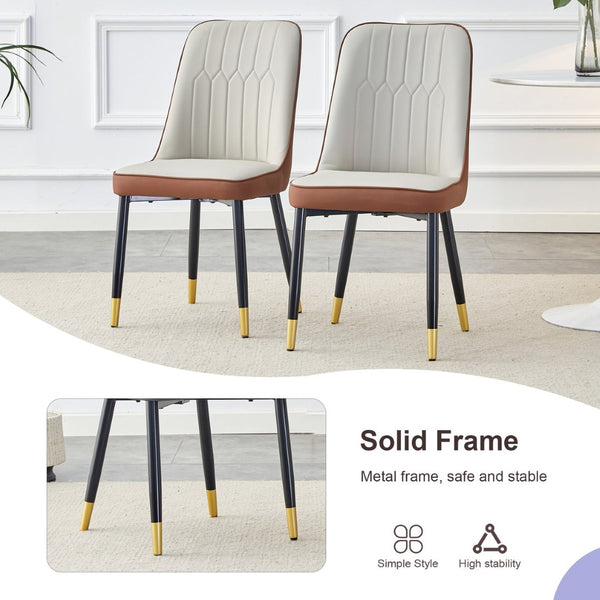 English Elm Table Modern Extendable Wood Mdf Dining Set With 6 Pu Chairs - Perfect For Any Gathering Space! W1151S03939-GIGA