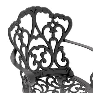 English Elm 7-piece Cast Aluminum Outdoor Dining Set with Petal Motif Detail and Weather Resistant Frame W1710S00577