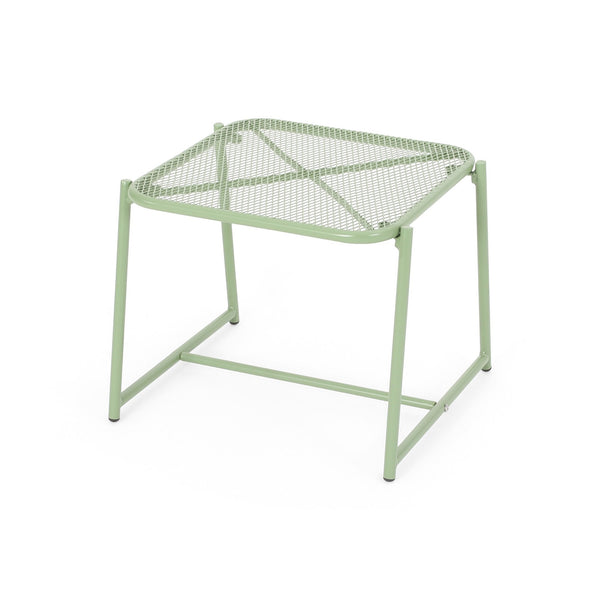 English Elm Christopher Knight Home® - ELBA Modern Mesh Shell Chat Set with Powder-Coated Iron Frame, Retro Minimal Outdoor Seating Green N775P250740G