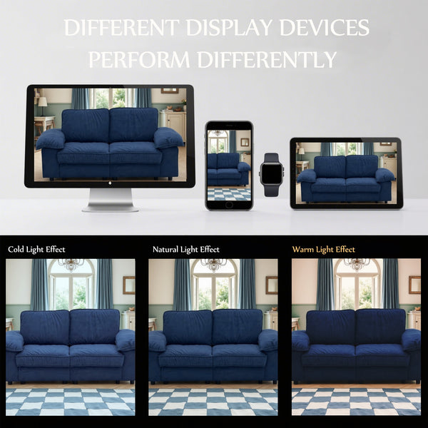 English Elm Fx-P20M-2S-Rb Contemporary Blue 2-Seat Loveseat Sofa With Hidden Storage For Small Spaces & Style W576S00235